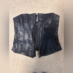 ZARA Leather corset top
